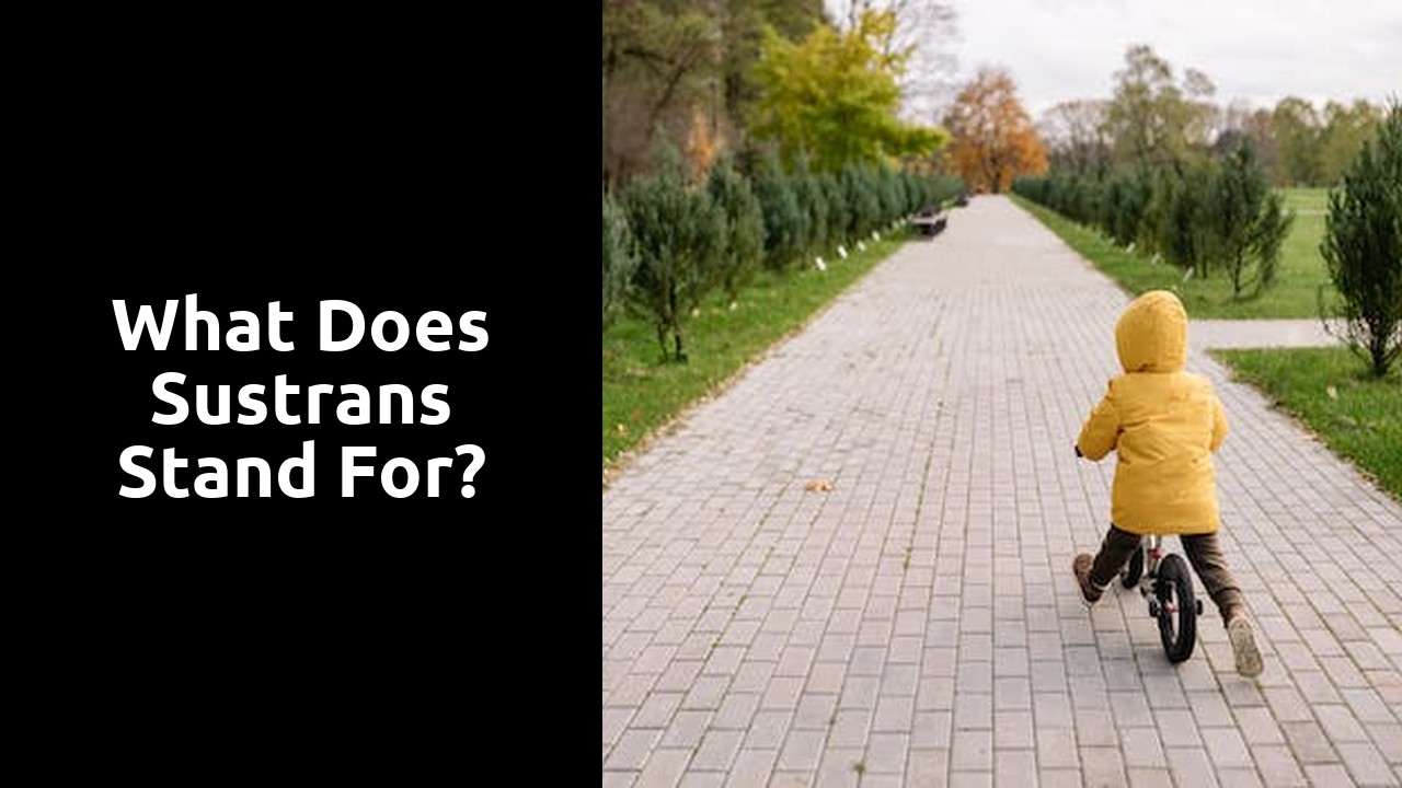 What does Sustrans stand for?