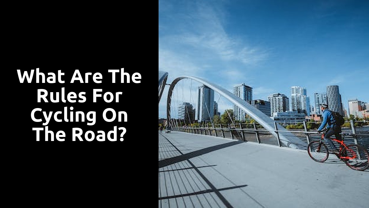 What are the rules for cycling on the road?